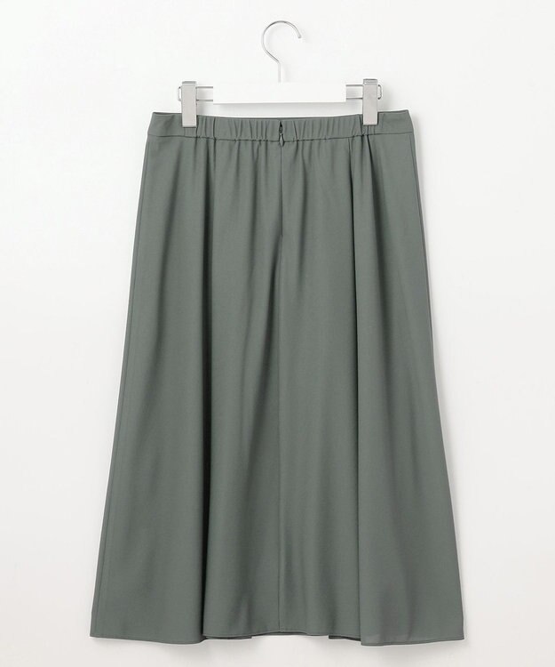 J.PRESS LADIES S 【洗える】シアージャージー フレアー スカート スレート系