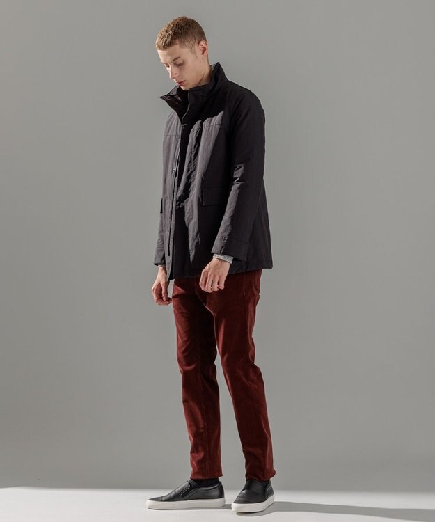 JOSEPH HOMME 【WEB限定】パウダーピーチクロス ナイロンコート ブラック系