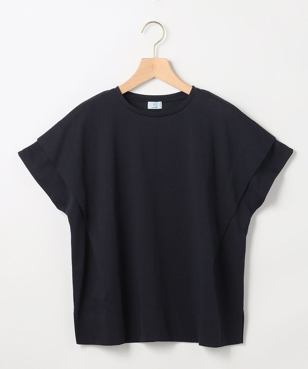 組曲 S GIZAコットンドルマンスリーブ Tシャツ ネイビー系