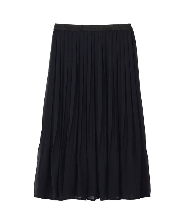 YECCA VECCA プリーツシフォンスカート Navy