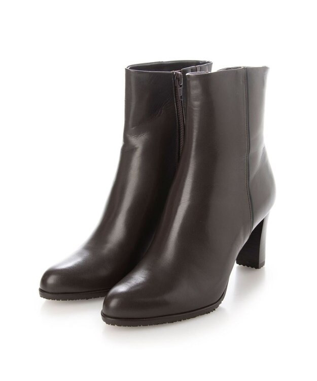 MODE ET JACOMO <MODE ET JACOMO>サイドラインアーモンドトゥブーツ ダークブラウン