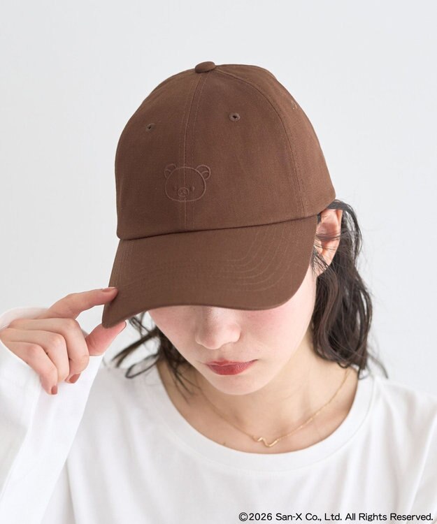 earth music&ecology 【予約】リラックマ×earth ワンポイント刺?キャップ ブラウン