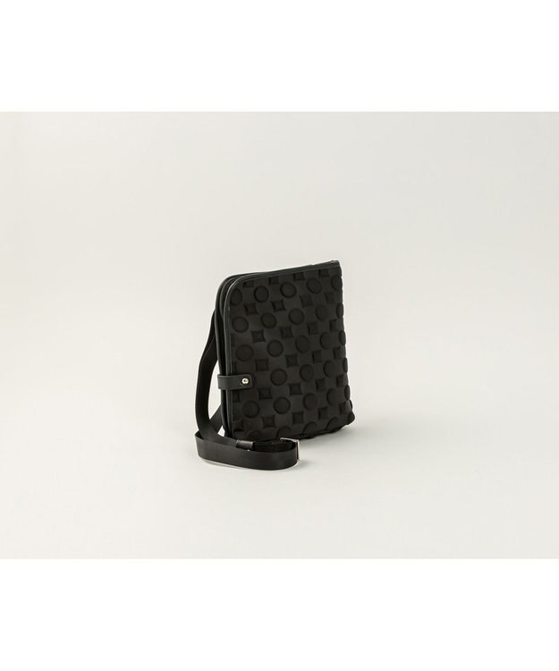 MIYABIYA 【撥水加工】La quoh with kirakaracho 南蛮七宝エンボスボンディング B5ショルダー 玄(ブラック)