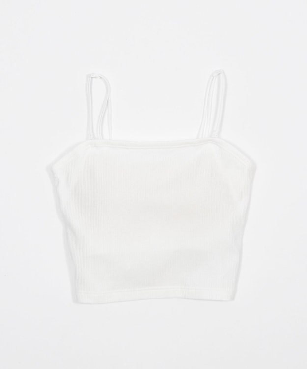 WEGO 【カップ付き】なちゅ盛れ2WAYカップインショートキャミ ホワイト