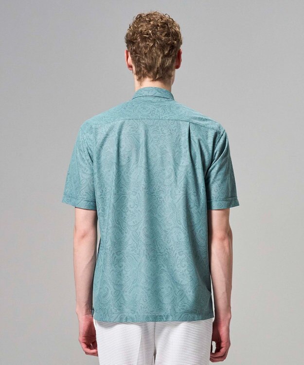 JOSEPH HOMME 【新柄】ヨシタレース　レギュラーカラー半袖シャツ スモーキーグリーン系