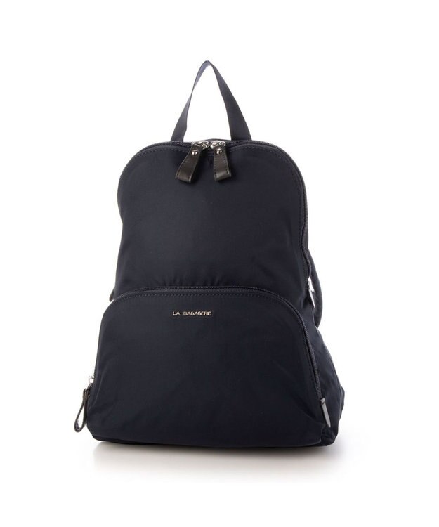 LA BAGAGERIE ナイロン×リサイクルレザー　ミニリュック ネイビー
