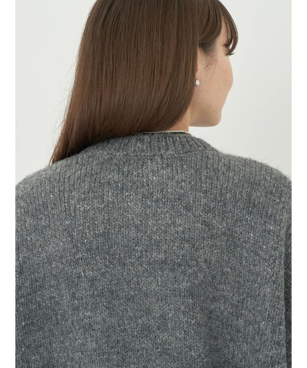 earth music&ecology ファンシーヤーンメランジカーディガン Dark Gray Mixture