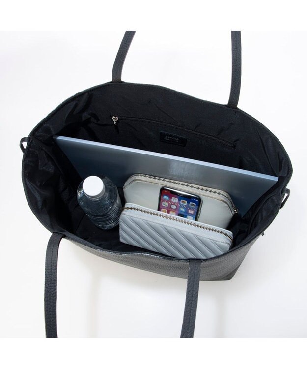 UNBILLION VERYコラボ ペルケ perche / 牛革スコッチガードトートバック ブラック