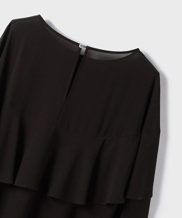 GRACE CONTINENTAL シフォンフリルブラウス ダークブラウン