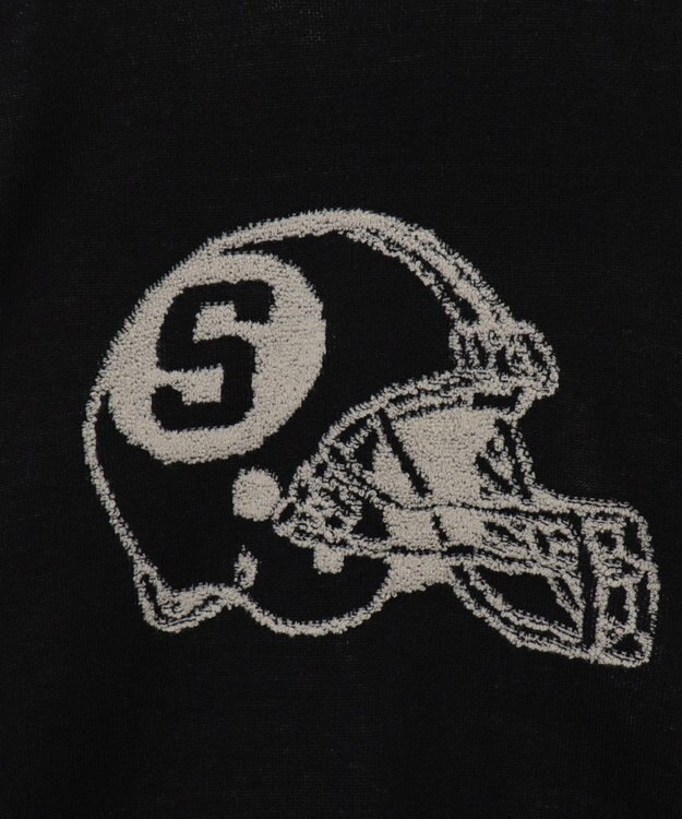 WEGO 【ユニセックス着用ITEM】ジャガードスリーブラインプルオーバー ブラック