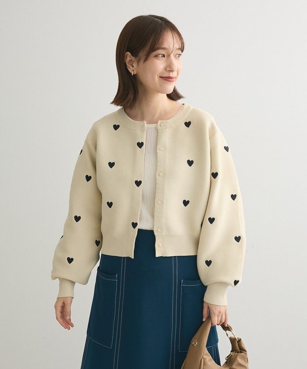 swing by ハート刺繍ニットカーディガン / Green Parks