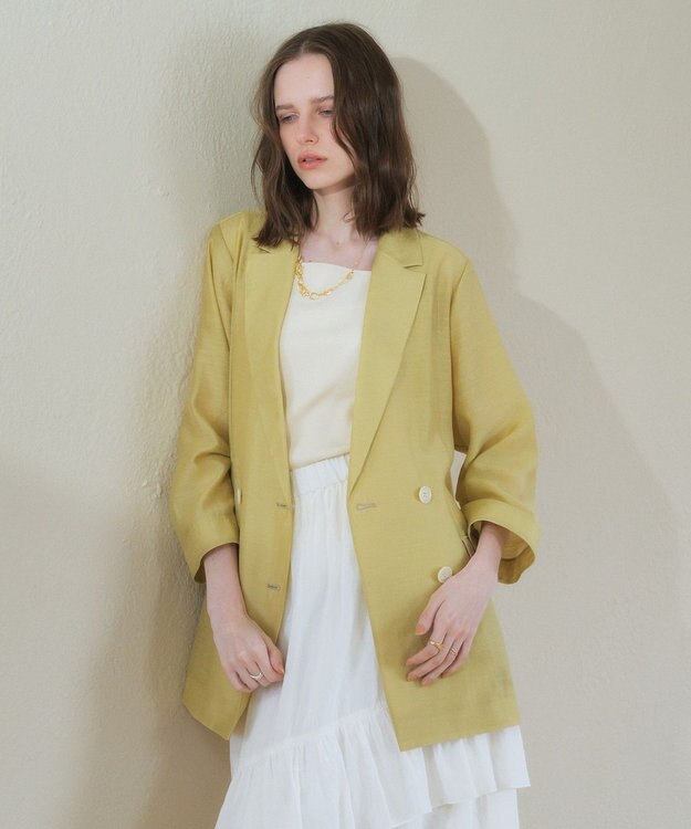 YECCA VECCA シアーテーラードジャケット Yellow