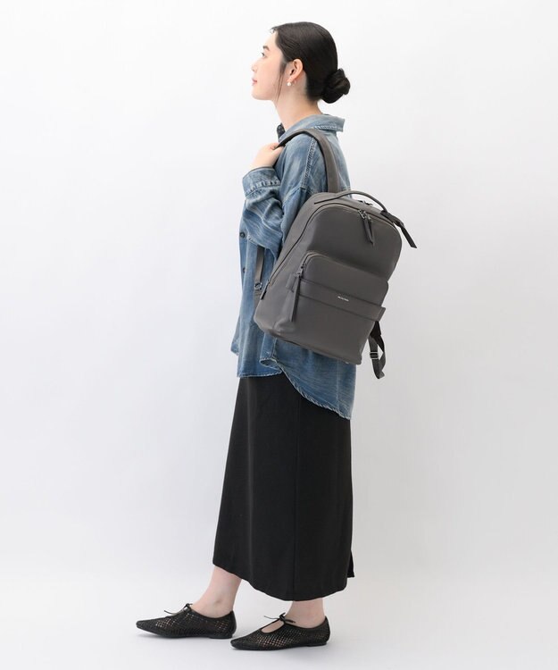 ACE BAGS & LUGGAGE W&.Day/Night ティルカ ラウンドリュック A4サイズ 14.0インチPC収納 19182 ダブルアンドデイナイト チャコールグレー