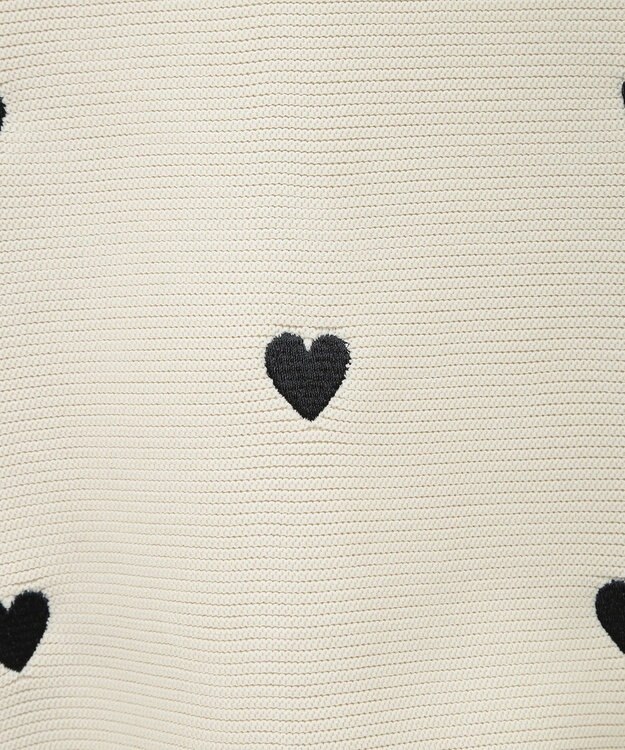 Green Parks ・ｓｗｉｎｇ　ｂｙ　ハート刺繍ニットカーディガン Beige