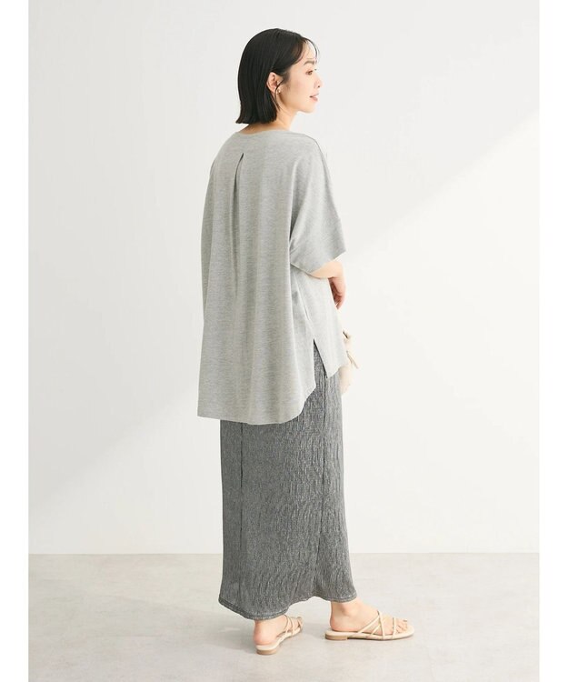 Green Parks 汗染み防止ドルマンバックタックプルオーバー Gray Mixture