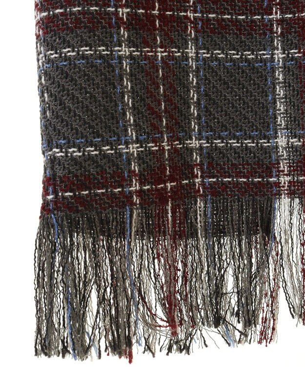 Green Parks ・ＳＵＧＡＲ　ＳＰＯＯＮ　チェックフリンジスカート Gray