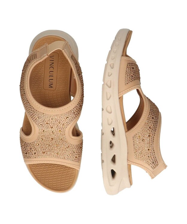 Bridget Birkin 【VINCULUM】フレックスソールビジューサンダル ベージュ