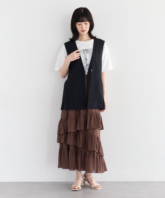 YECCA VECCA 【UVカット】フォトプリントTee Off White