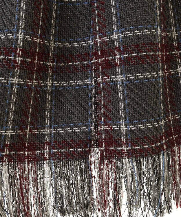 Green Parks ・ＳＵＧＡＲ　ＳＰＯＯＮ　チェックフリンジスカート Gray