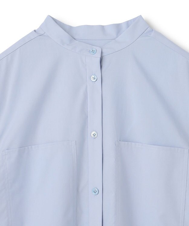 JOSEPH 【洗える】コットンシルク　フルオープンブラウス Sky blue