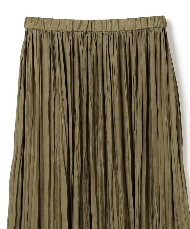 uncrave マシーンプリーツ フレアスカート カーキベージュ