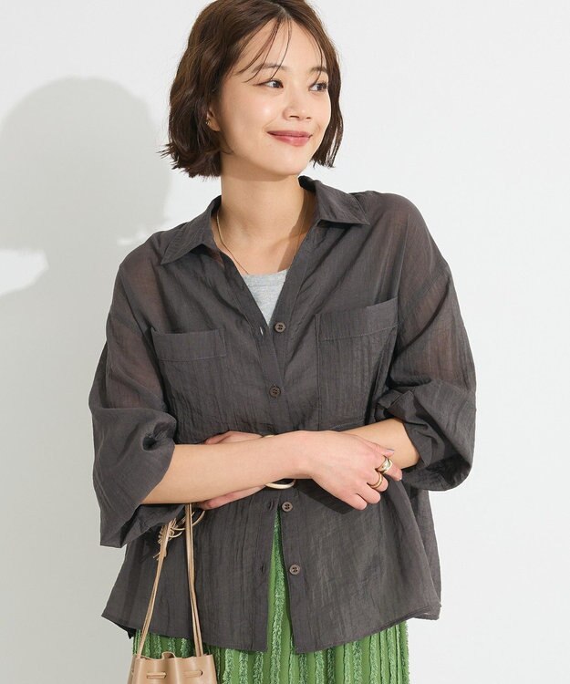 CRAFT STANDARD BOUTIQUE シアーシャツ Charcoal Gray