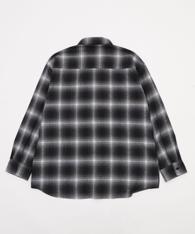 WEGO 【2025年秋冬新作/SMLサイズ展開/ユニセックス着用ITEM】オンブレチェックネルシャツ（LS） 柄1