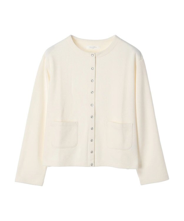 Green Parks 鹿の子カットカーディガン Ecru