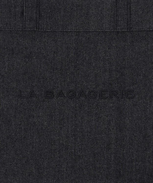 LA BAGAGERIE チャーム付きデニムバッグ Mサイズ ブラック