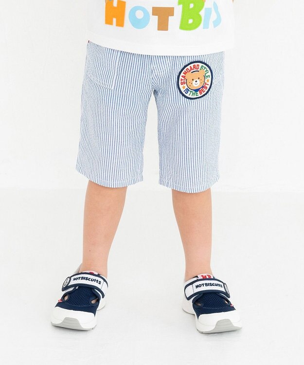 MIKI HOUSE HOT BISCUITS 【80-120cm】 ワッペン 6分丈 ハーフパンツ