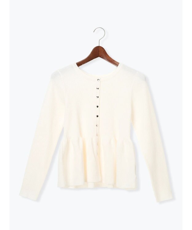 Te chichi 前後2WAYペプラムカーディガン オフホワイト