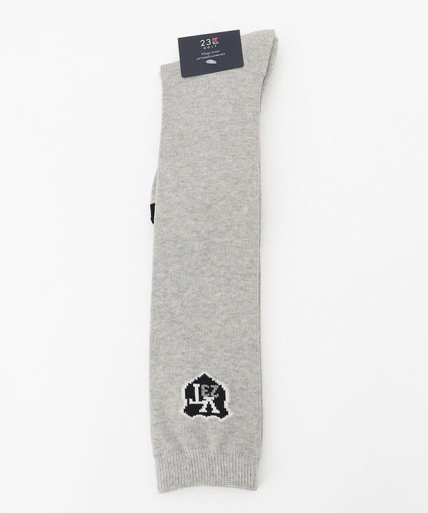 23区GOLF 【WOMEN】エンブレム ハイソックス ライトグレー系