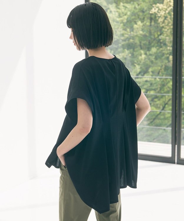 UNFILO ヒートシールドジャージー タックデザイン Tシャツ ブラック