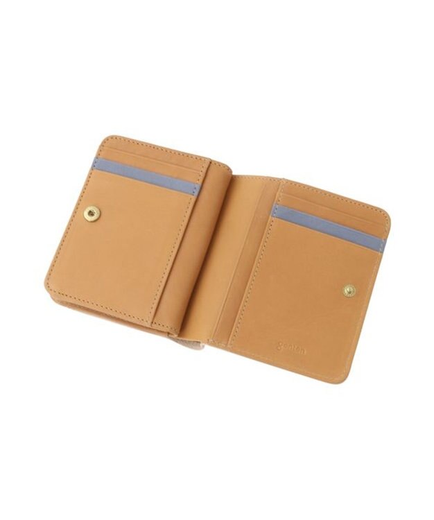 genten ピア L字ファスナー2つ折り財布 エクリュ