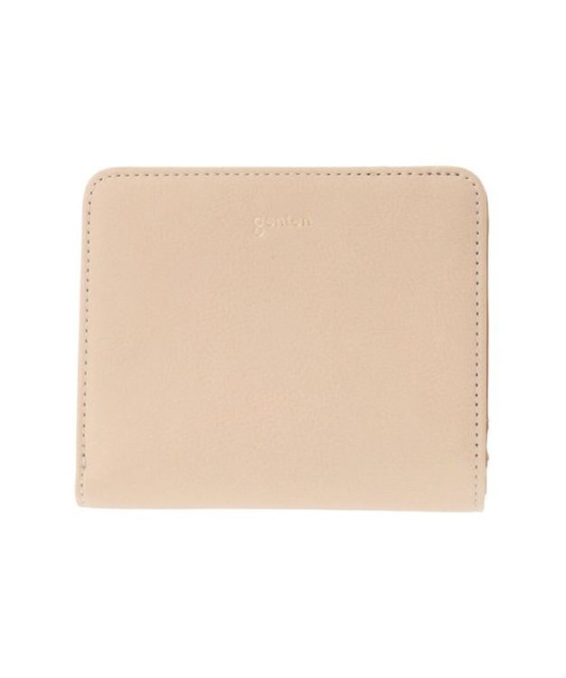 genten ピア L字ファスナー2つ折り財布 エクリュ