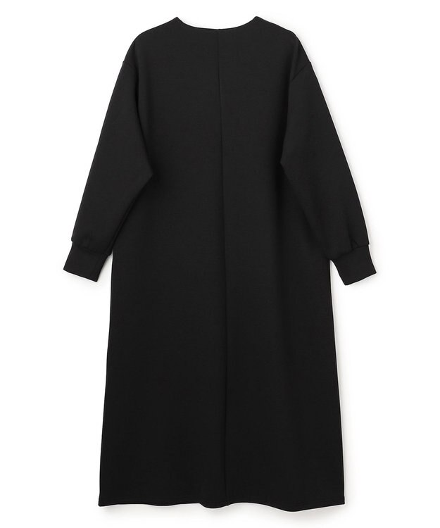 UNFILO BEAUTY FORM JERSEY キーネックワンピース ブラック