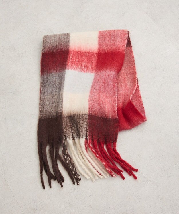 Green Parks ・ｆｕｒｒｙ　ｒａｔｅ　グラデーションチェックマフラー