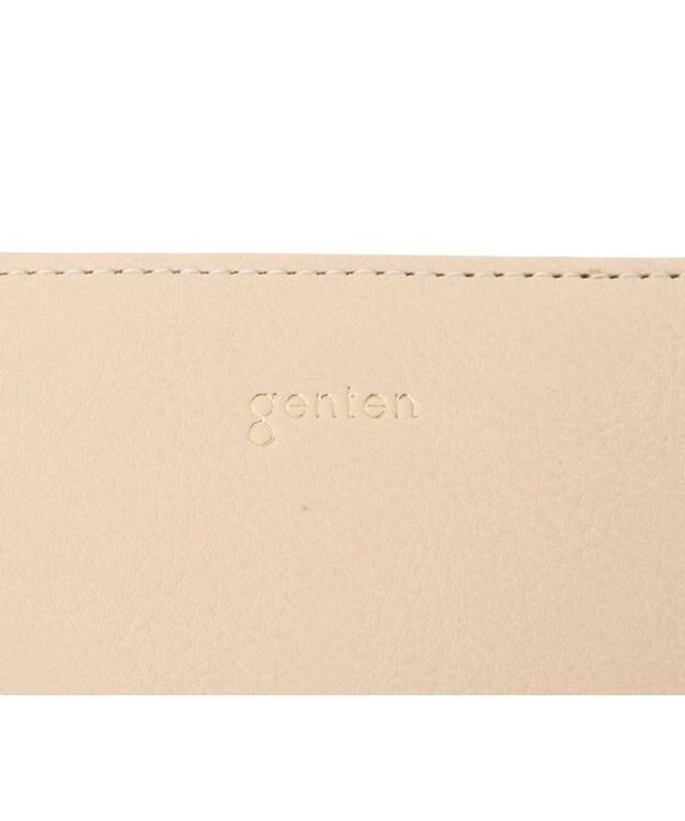 genten ピア L字ファスナー2つ折り財布 エクリュ