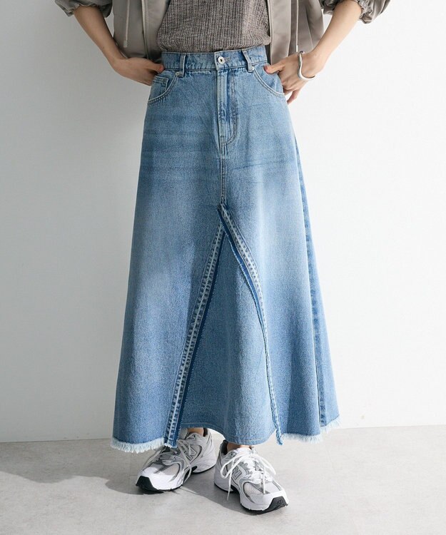 Green Parks ・ＳＵＧＡＲ　ＳＰＯＯＮ　リメイク風デニムスカート Indigo