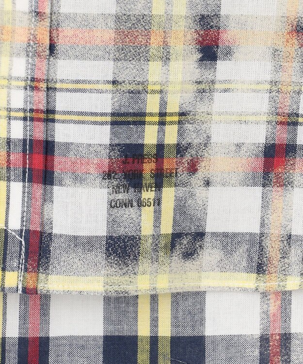 J.PRESS MEN 【J.PRESS ORIGINALS】India Madras Discharge Print Shirt ネイビー系3