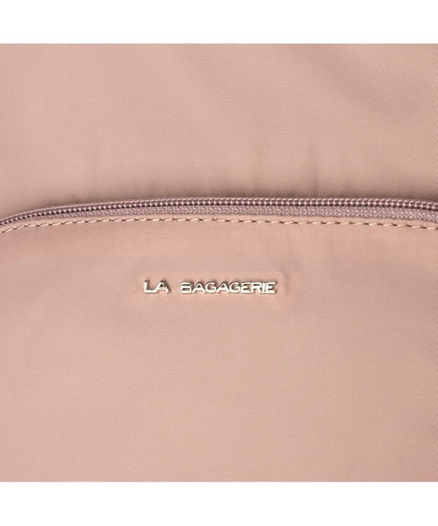 LA BAGAGERIE ナイロン×リサイクルレザー　ミニリュック ピンク
