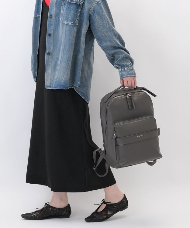 ACE BAGS & LUGGAGE W&.Day/Night ティルカ ラウンドリュック A4サイズ 14.0インチPC収納 19182 ダブルアンドデイナイト チャコールグレー