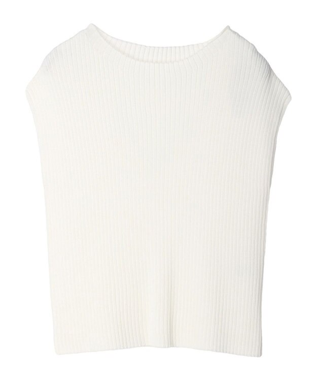 Green Parks ・Ｐｅｔｉｔ　Ｆｌｅｕｒ　フレンチスリーブリブニット Off White