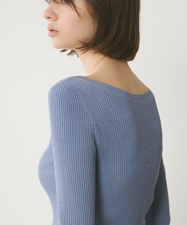 GRACE CONTINENTAL ハイゲージラメニットトップ ブルー