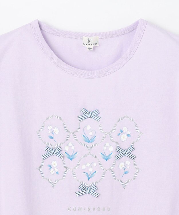 組曲 KIDS 【150-160㎝】スズランプリント Tシャツ ラベンダー