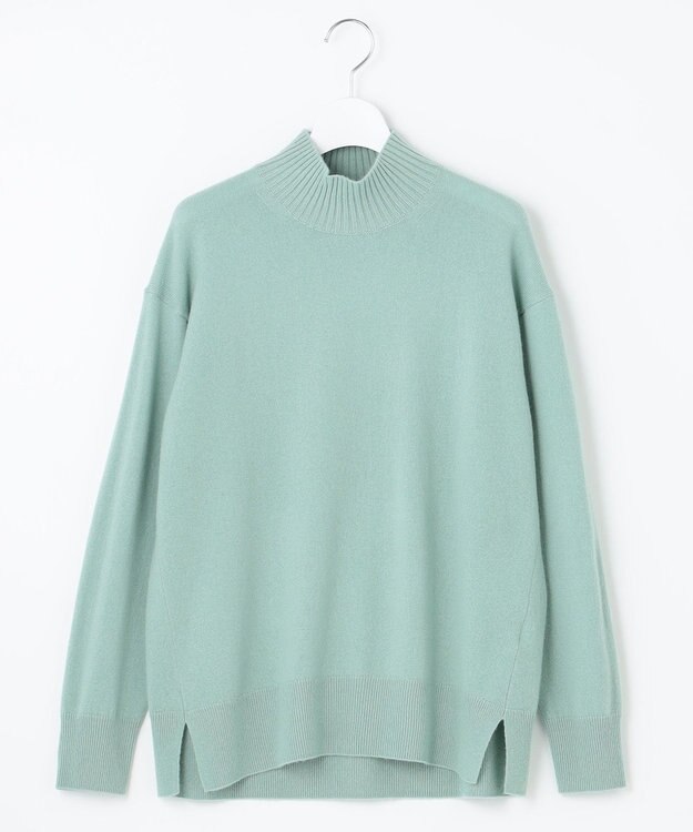 J.PRESS LADIES 【洗える・WEB限定カラーあり】CASHMERE BLEND ハイネック ニット ライトグリーン系