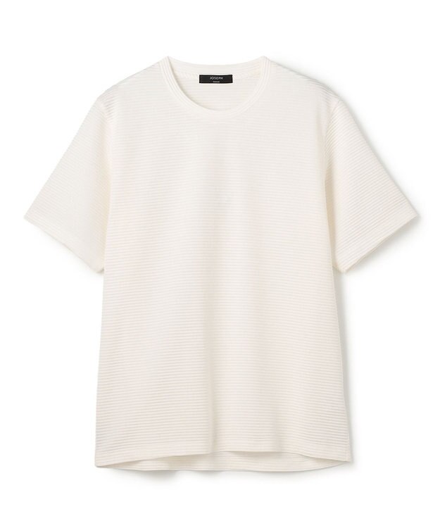 JOSEPH HOMME タックリップルジャージー　クルーネックTシャツ ホワイト系