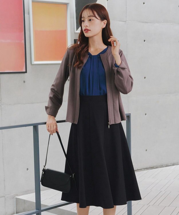 Tiaclasse ポンチフレアスカート ブラック