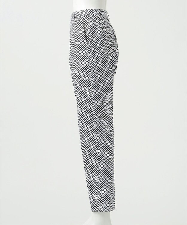 23区 L 【R(アール)】ジオメトリックペイズリープリント パンツ ジオメトリックネイビー