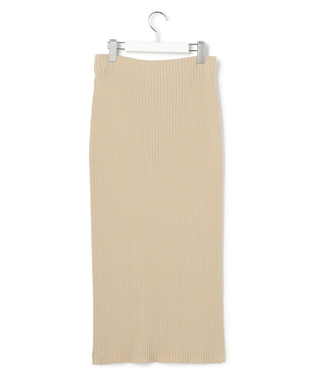 23区 【SLOW/一部店舗限定】ホールガーメント リブニット スカート ベージュ系